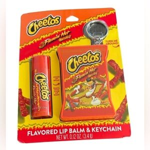 CHEETOS Flammin Hot Crunchy Flavored Lip Balm & Keychain NWT
